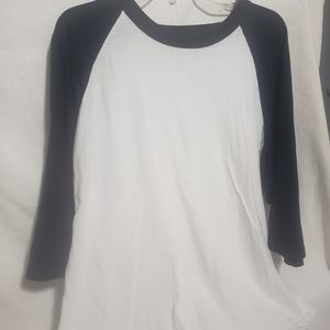 Austyle Navy & White Baseball Tee 2X